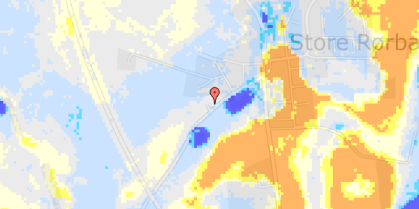 Ekstrem regn på Lille Rørbækvej 10