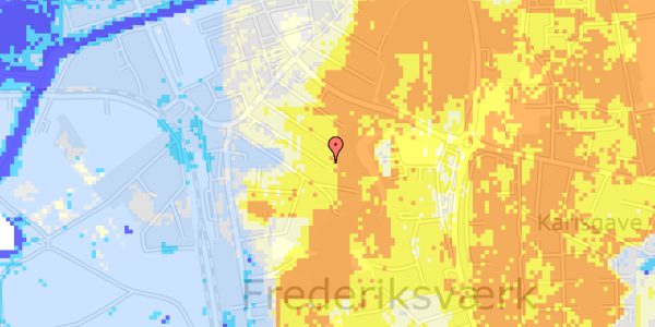 Ekstrem regn på Tscherningsgade 15B, st. tv