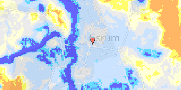 Ekstrem regn på Esrum Hovedgade 23A