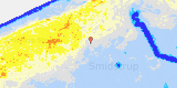 Ekstrem regn på Smidstrup Strandvej 29