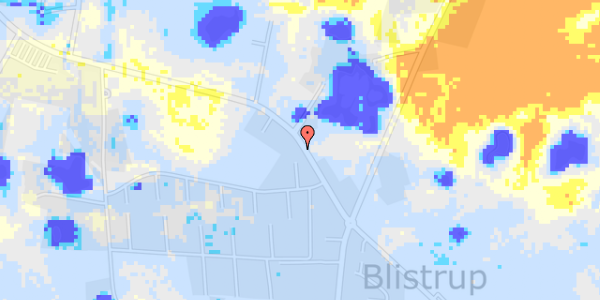 Ekstrem regn på Udsholtvej 90