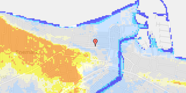 Ekstrem regn på Vesterbrogade 22, st. tv