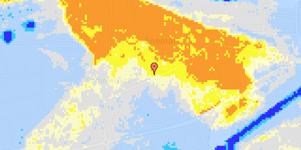 Ekstrem regn på Vesterbrogade 74