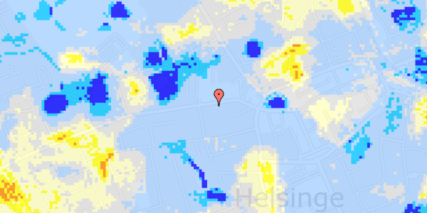 Ekstrem regn på Vestergade 23B