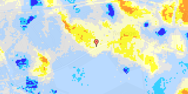 Ekstrem regn på Østergade 99