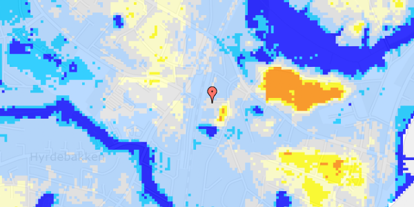 Ekstrem regn på H C Brydesens Alle 7