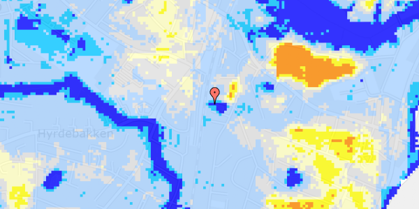 Ekstrem regn på Jernbane Alle 14D