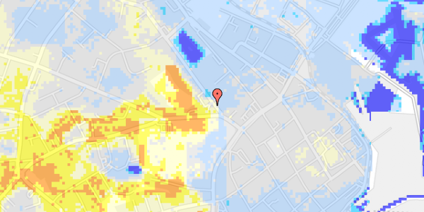 Ekstrem regn på Marienlyst Alle 1A