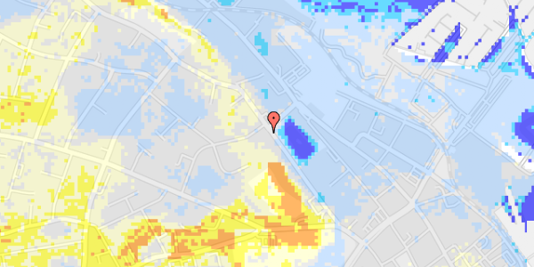 Ekstrem regn på Marienlyst Alle 21