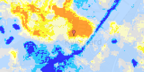 Ekstrem regn på Munkegårdsvej 40