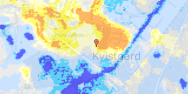 Ekstrem regn på Munkegårdsvej 47B