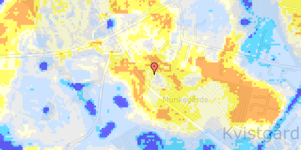 Ekstrem regn på Munkegårdsvej 83