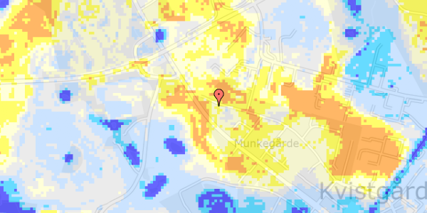 Ekstrem regn på Munkegårdsvej 85