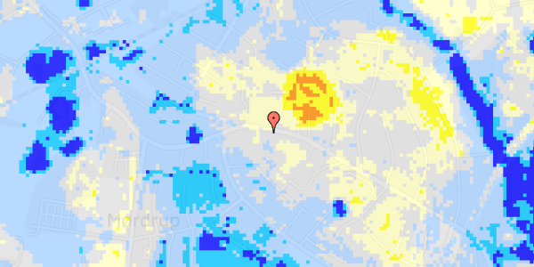 Ekstrem regn på Mørdrupvej 91