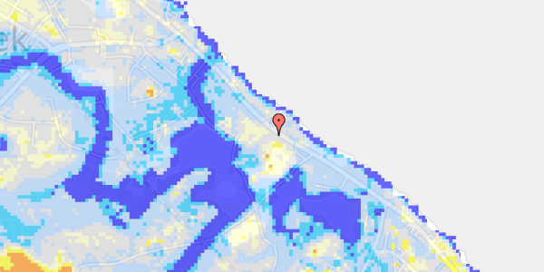 Ekstrem regn på Nordre Strandvej 135