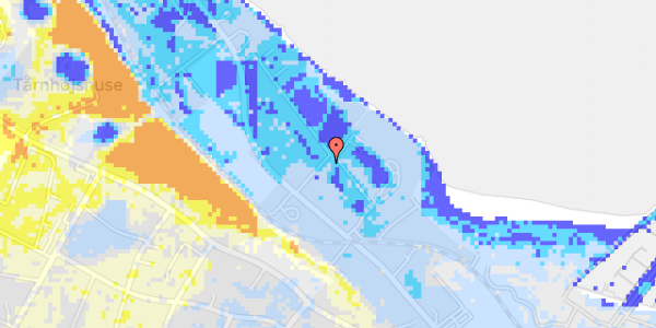 Ekstrem regn på Opheliavej 6, 1. th