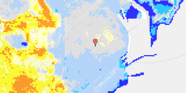 Ekstrem regn på Sct Olai Gade 29C