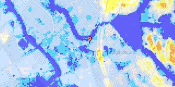 Ekstrem regn på Petersborgvænget 28, 2. th