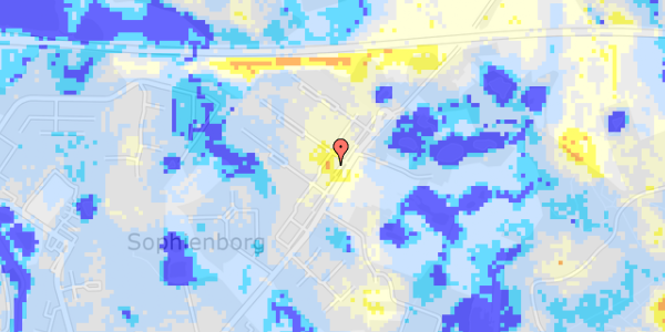 Ekstrem regn på Sophienlund 74