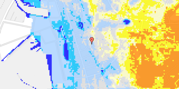 Ekstrem regn på Fredens Alle 6A