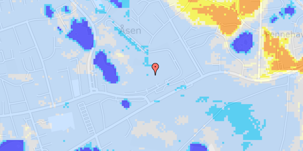 Ekstrem regn på Opnæsgård 23, 2. mf