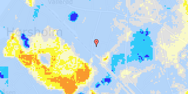 Ekstrem regn på Vallerød Banevej 30