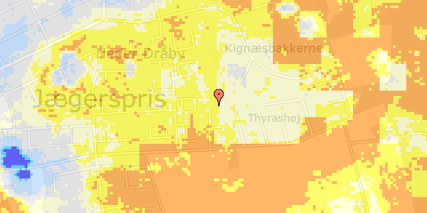 Ekstrem regn på Fyrreparken 46