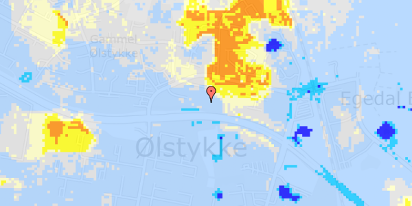 Ekstrem regn på Dronning Dagmars Vej 22