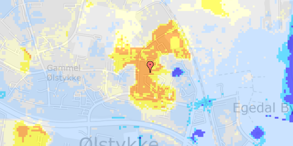 Ekstrem regn på Dronning Dagmars Vej 23