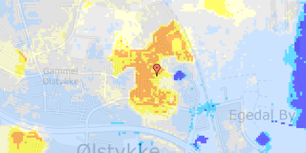 Ekstrem regn på Dronning Dagmars Vej 27