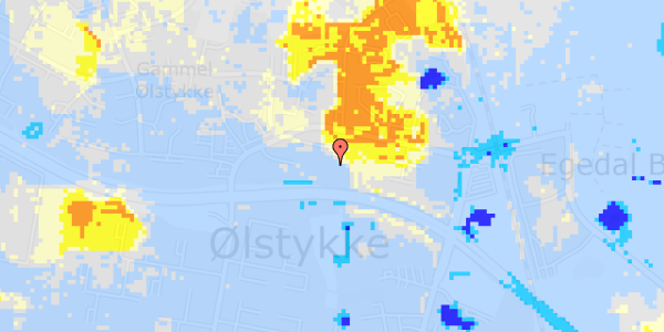 Ekstrem regn på Dronning Dagmars Vej 28