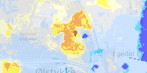 Ekstrem regn på Dronning Dagmars Vej 29