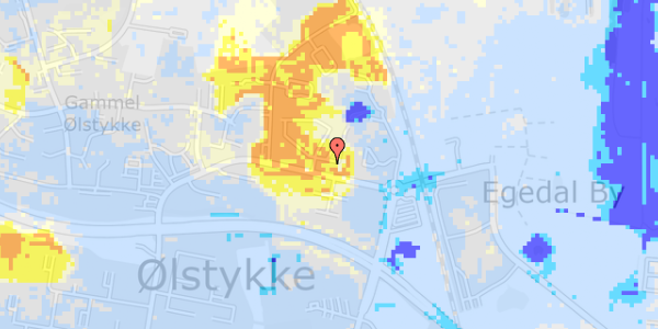 Ekstrem regn på Dronning Dagmars Vej 65