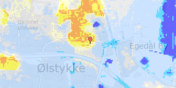 Ekstrem regn på Dronning Dagmars Vej 84