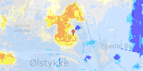 Ekstrem regn på Dronning Dagmars Vej 95