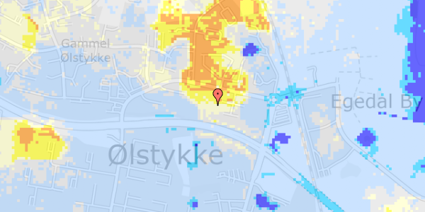 Ekstrem regn på Dronning Dagmars Vej 110