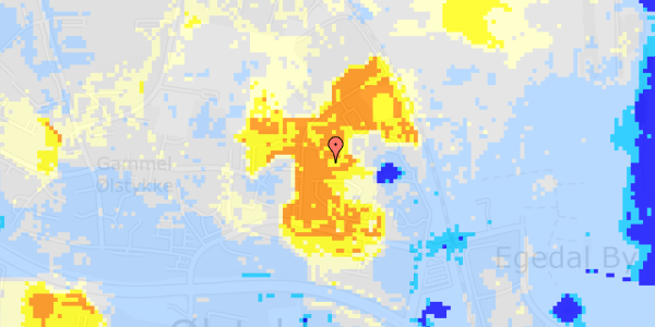 Ekstrem regn på Dronning Margrethes Vej 24