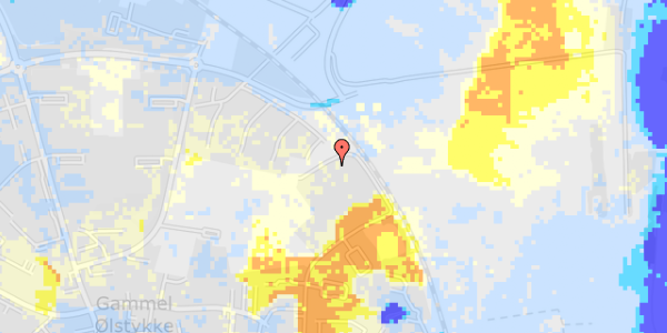 Ekstrem regn på Thyra Danebods Vej 17