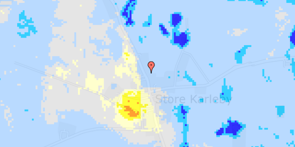 Ekstrem regn på Karlebyvej 128