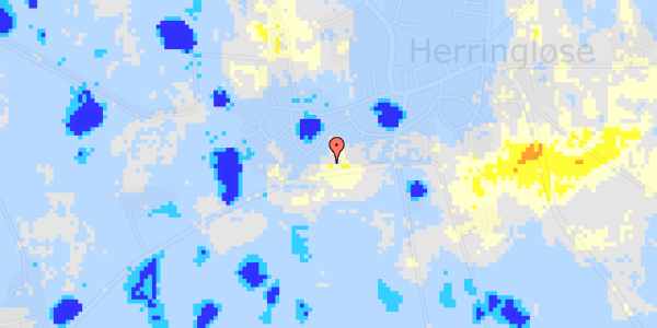 Ekstrem regn på Hvedstrupvej 14