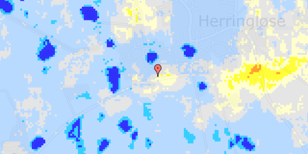 Ekstrem regn på Hvedstrupvej 16