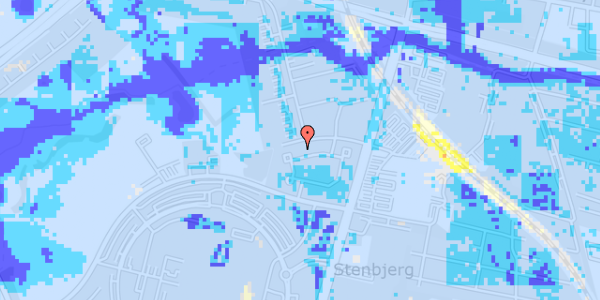 Ekstrem regn på Lykkebækparken 92