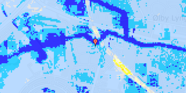 Ekstrem regn på Stensbjerg Huse 124, . th