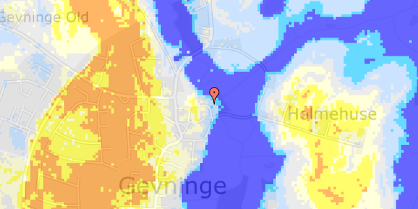 Ekstrem regn på Gevninge Kirkestræde 2