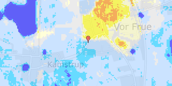 Ekstrem regn på Kamstrupvej 14