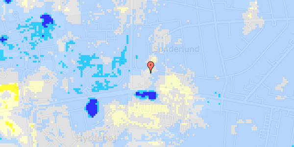 Ekstrem regn på Låddenhøj 127A, 1. 307