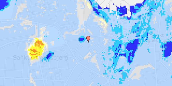 Ekstrem regn på Toftegade 13, 1. th