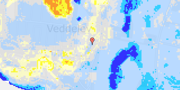 Ekstrem regn på Veddelev Bygade 35