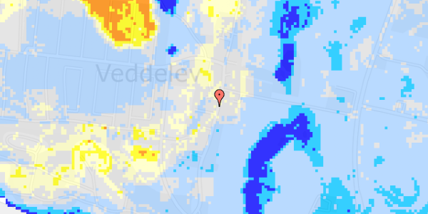 Ekstrem regn på Veddelev Bygade 39B