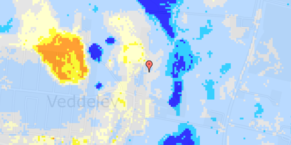 Ekstrem regn på Veddelev Bygade 66